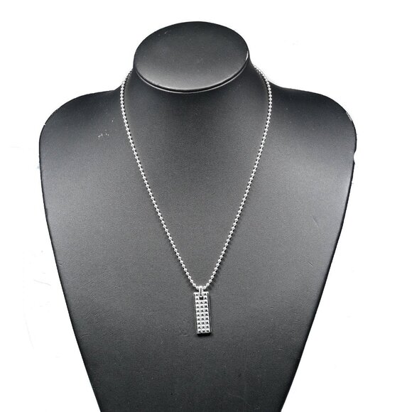 TIFFANY&Co. Square Studs Necklace Silver925 16.7g Women